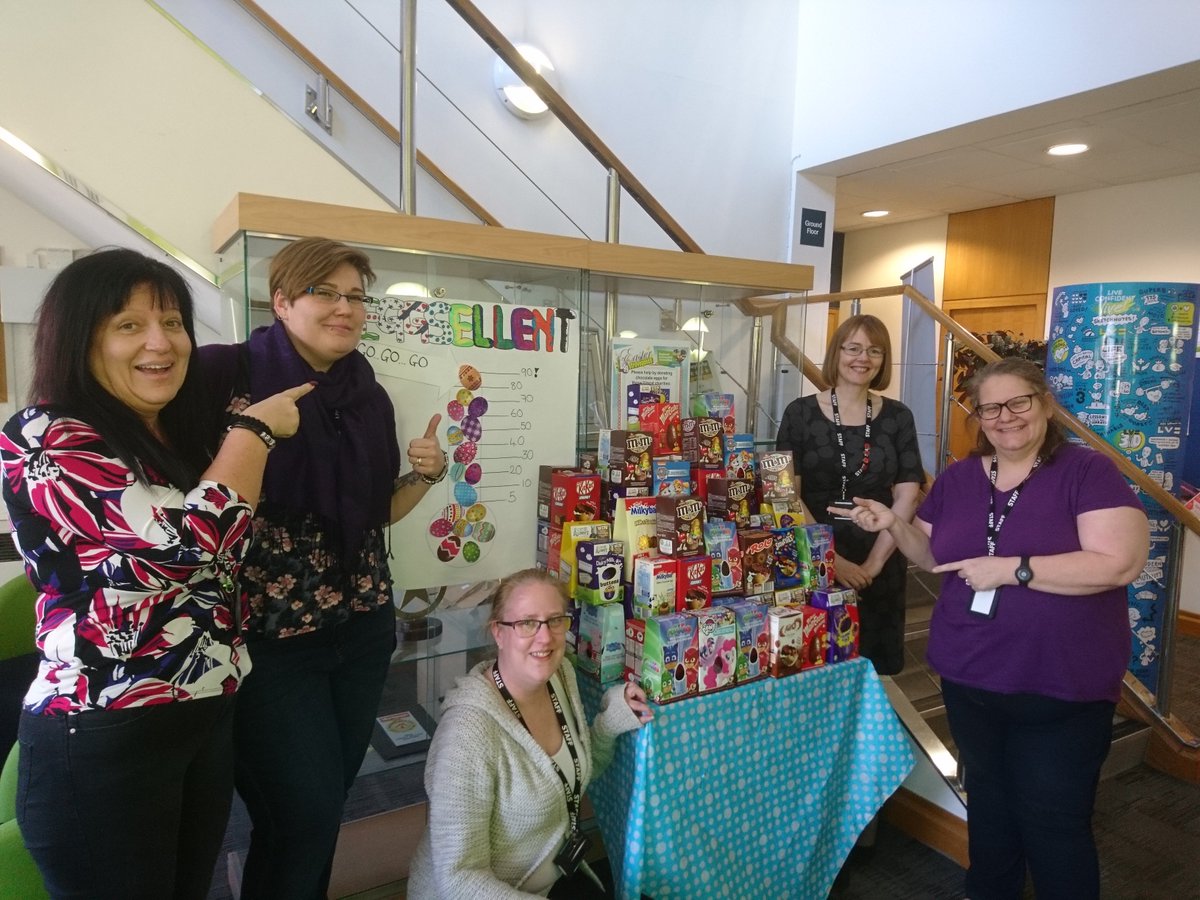 People from our offices were very creative over Easter, finding fun ways to raise money for (and donate chocolate goodies to) Homestart, Family Matters, <a href="/hopeforfood1/">HopeForFood</a>, <a href="/ghhospice/">Garden House Hospice Care 💙</a> <a href="/the_Blue_cross/">Blue Cross UK</a>