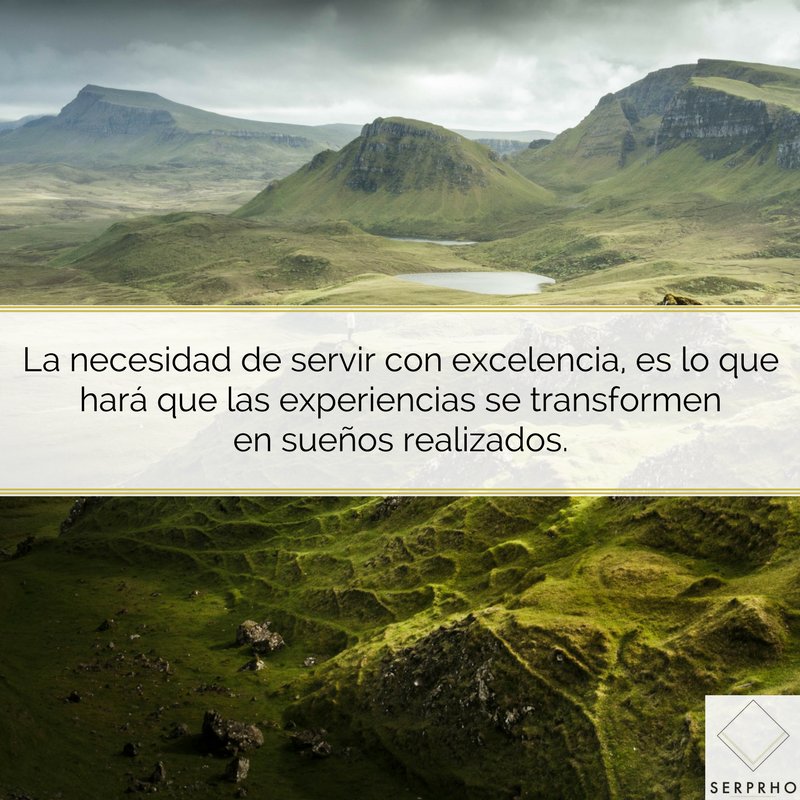 La necesidad de servir con excelencia, es lo que hará que las experiencias se transformen en sueños realizados #servicioespasion 

#serprhoec #sueno #suenos #realizacion #servicios