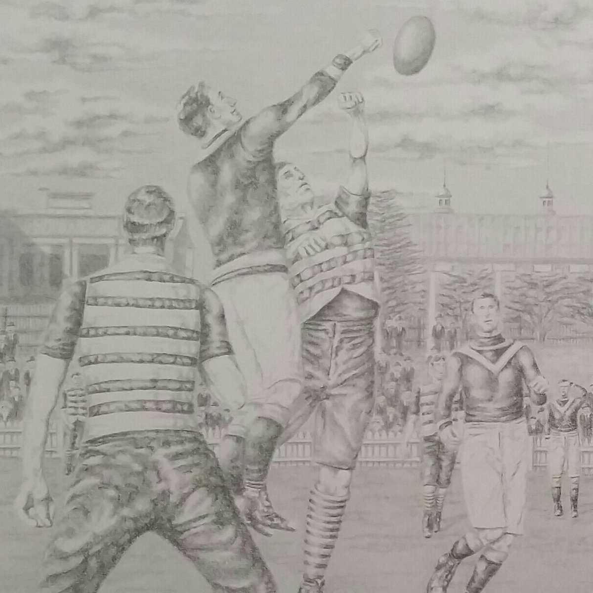 djwilliamsart's tweet photo. Colour image origins. . . . . . Black & White prep work for the full colour artwork depicting the 1909 match between Geelong & University.
#GeelongCats #VFL/AFLhistory #footballart #EMCG #GoCats https://t.co/N50KnHdbPV https://t.co/cvTRvHthCm