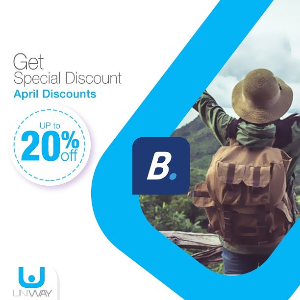 UniwayNetwork's tweet photo. Special April Discounts on Boking 🏖 is here with #Uniway 💝
Get up to ✨ 20% off on selected reservations on Boking only when reserving From your #Be_Gainer Account.
📢 Offer is valid till the End of April
for more information https://t.co/SprKf91yx5
Uniway .. #its_all_about_U https://t.co/9tSo9SJVGA