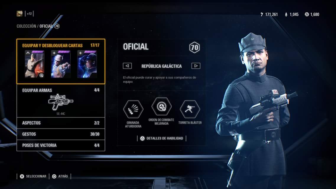 Gameplay507's tweet image. Nuestro Oficial en nivel máximo! Todo un logro! #Oficial #Level70 #FullEpic #Battlefront2 #GamePlay507