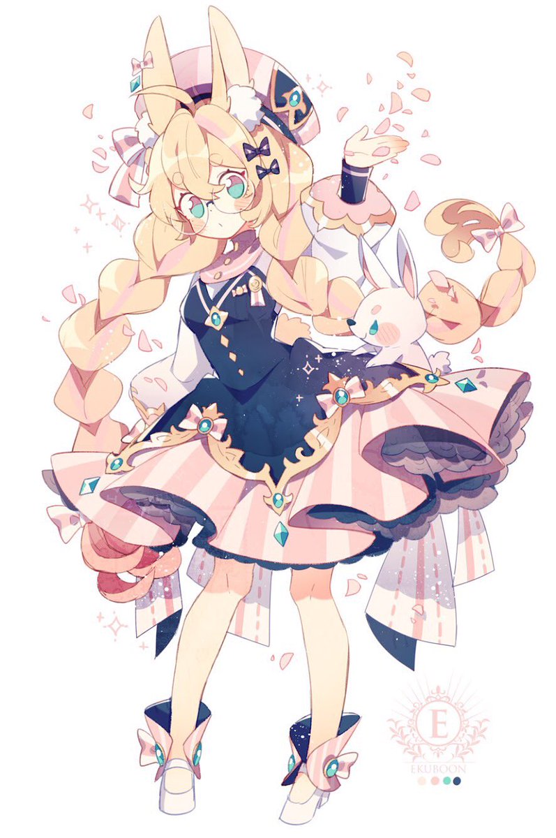「桜色のスカート 」|上倉エク┆2nd画集発売中のイラスト