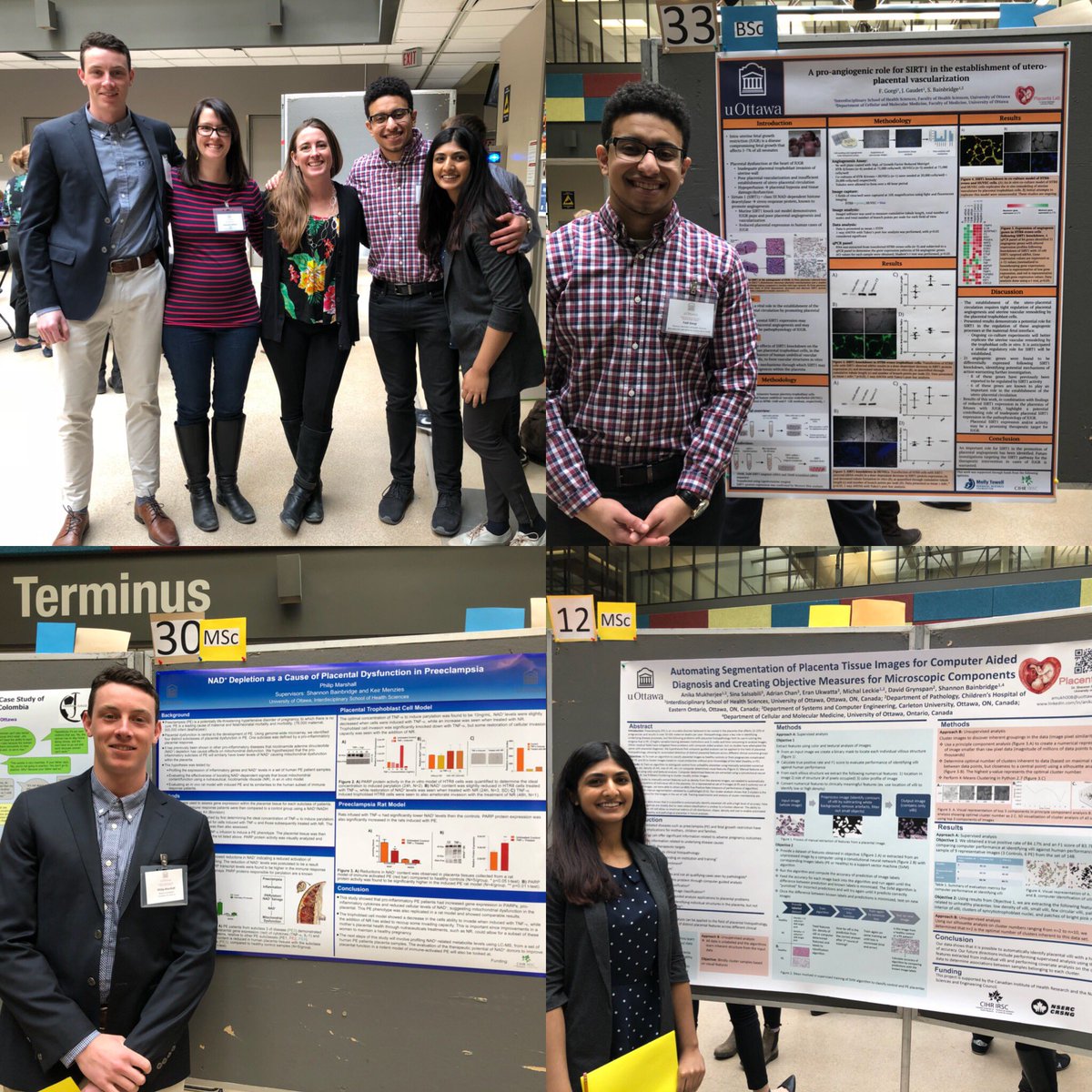 @PlacentaLab representing well at ISHS Research Day. Great job ladies and gents! #proudlabmom #placentasquad #universityofottawa #healthsciences