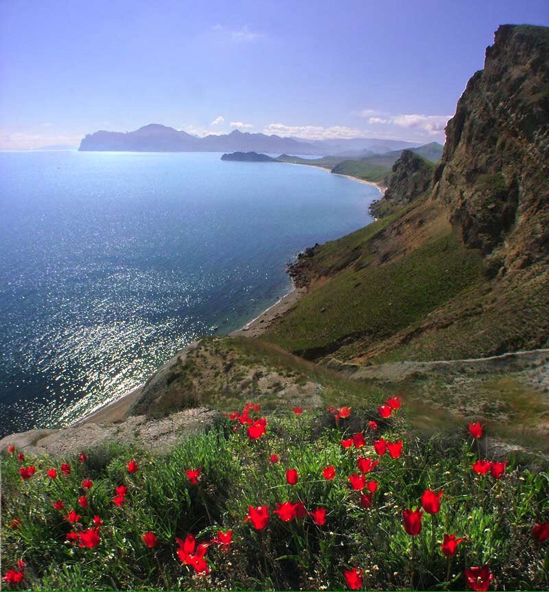 Крым море горы красивые
