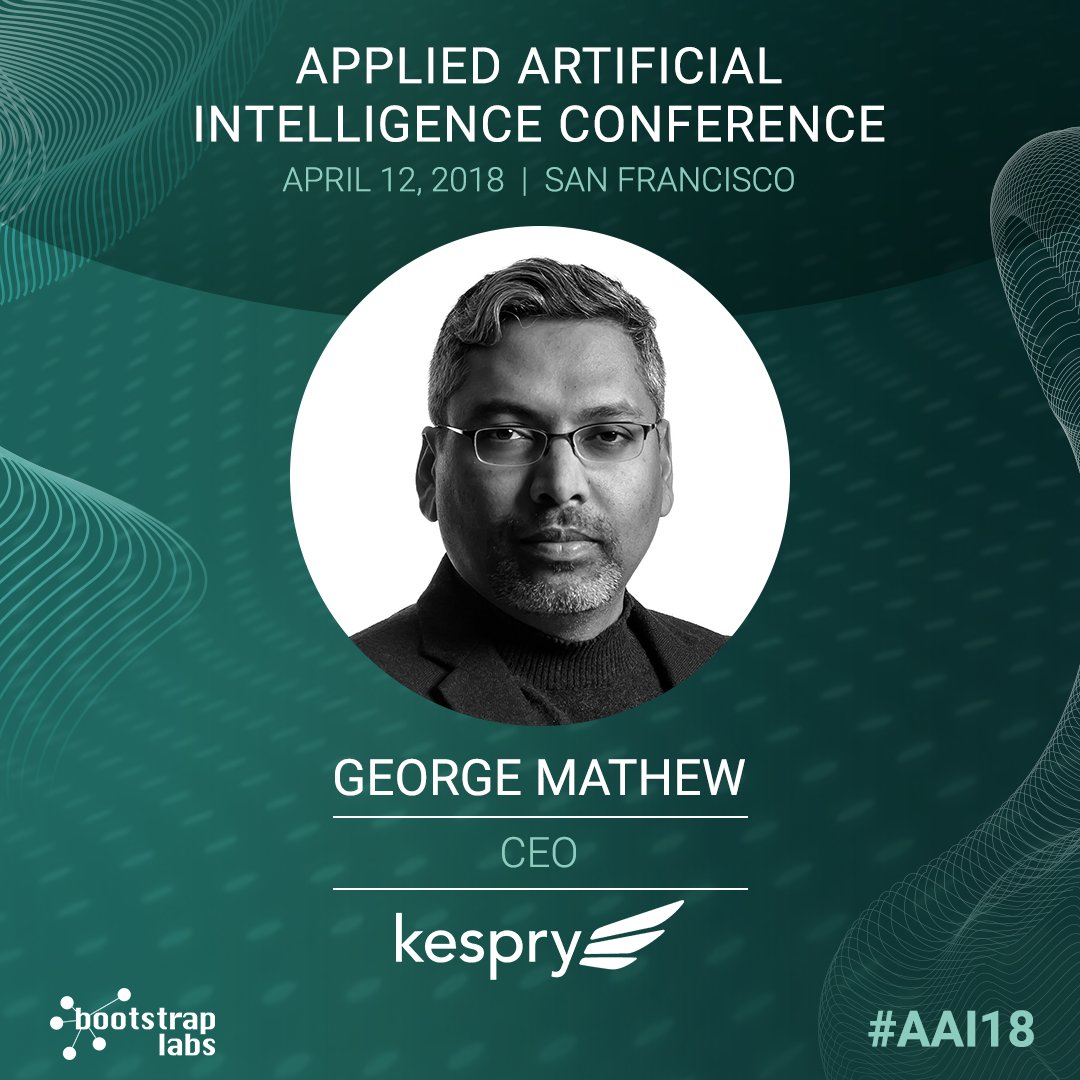 kespry's tweet image. Kespry CEO &amp;amp; Chairman @gkm1 will be speaking at the @bootstraplabs Applied #AI Conference on 4/12 in SF bootstraplabs.com/artificial-int… …Get 30% off registration by using this code: AAIBSLcom18 #BootstrapLabs #Kespry