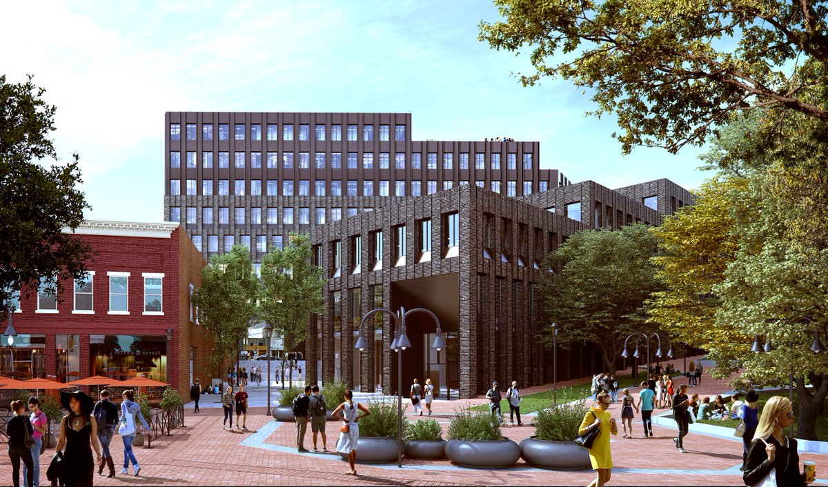 EDR_Design's tweet photo. Thrilled to announce the beginning of a new project, the Center of Developing Entrepreneurs (CODE), in downtown Charlottesville. The project, in collaboration with Wolf Ackerman, envisions 215,00 sf of multi-use space for entrepreneurs, designers, and developers. #architecture https://t.co/42RN14gR4P