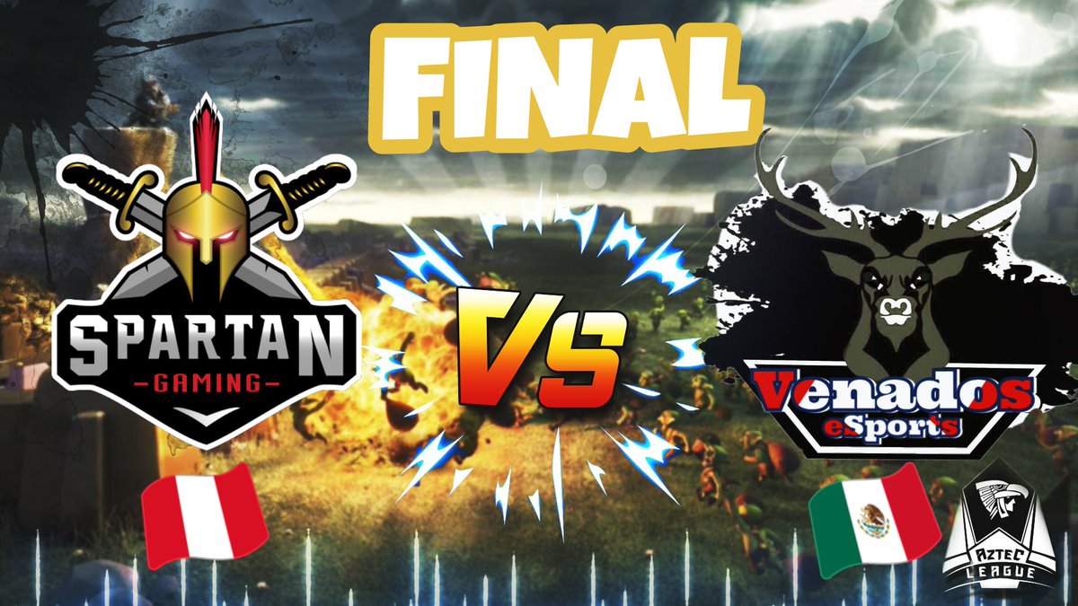 🏆Gran Final 🏆
Cuál de estos grandes equipos se llevará la gran final de la <a href="/AztecLeague/">Aztec League</a> ?!😉🇲🇽

Miércoles 4 de Abril📆

🕒20:00 PM 🇲🇽
<a href="/SpartanGamingPE/">Spartan Gaming</a> 🇵🇪 
🆚
<a href="/Venados_eSports/">Venados eSports</a> 🇲🇽

Trasmitido por el canal de <a href="/CasterTex/">Tex •Aov•</a> 💪🏼

Buena suerte y que gane el mejor 🏆🙌🏻