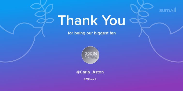 Our biggest fans this week: <a href="/Carla_Aston/">DESIGN w/Carla Aston</a>. Thank you! via sumall.com/thankyou?utm_s…