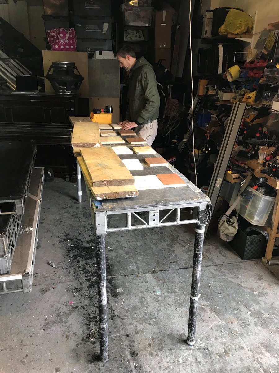 Arena_Theatre's tweet photo. “Ben Pacey’s raw and evocative set” (@EveryTheatre) was built on a very snowy day by the @FuelTheatre Production Team. Here’s all the photographic proof you need. #ThisRestlessState @benjaminpacey https://t.co/5AhmcetLwk