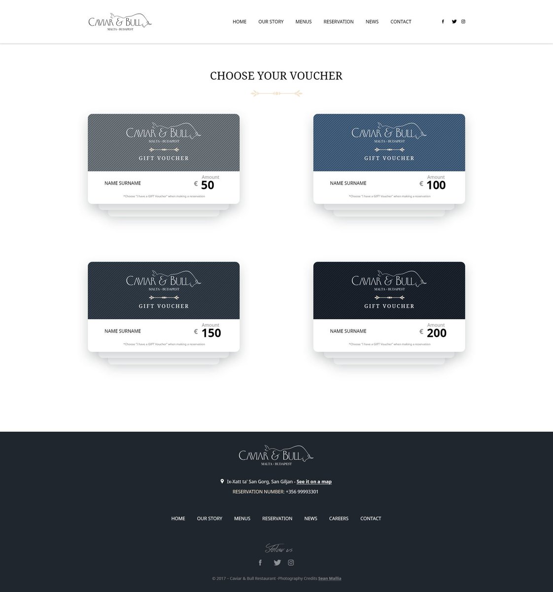 hyper_arrow's tweet image. It&apos;s always the small details that make the BIG picture. 🎀
Design for GIFT VOUCHERS page on Caviar&amp;amp;Bull&apos;s website. 
We love it! Do You? 😍 #webdesign