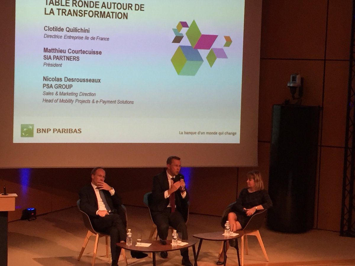 bourgeois_marin's tweet photo. Convention #Entreprises @mabanque_bnpp: la #Transformation à l’honneur! Un grand merci  @MCourtecuisse et Nicolas Desrousseaux pour leurs témoignages et conseils! #rupture #agilité #cybercriminalité #data #gouvernance https://t.co/Bh205gRvmD