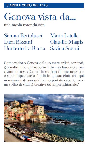 SanPaoloEditore's tweet photo. All'interno della kermesse "Città di mare",@MariaLatella interverrà alla tavola rotonda"Genova vista da..."in programma il 5aprile alle h17:45 a Palazzo Ducale #Genova

Si parlerà anche del suo nuovo libro #Fattiprivatiepubblichetribù in cui l'autrice dedica ampio spazio a Genova https://t.co/9m4ssVvPmr