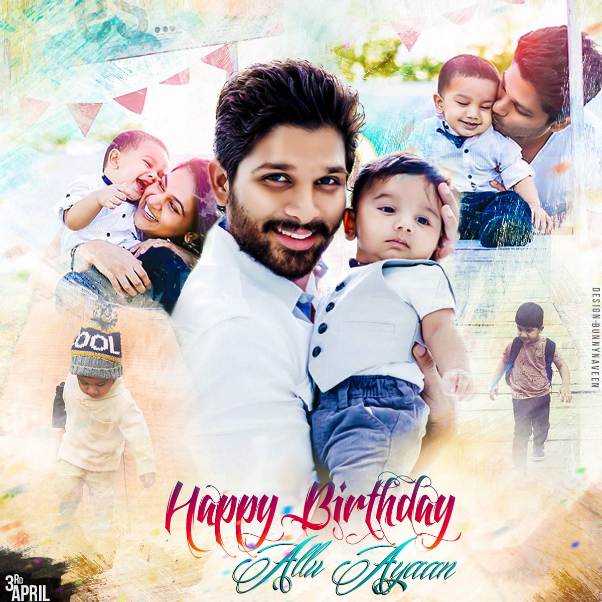Happy bday ayaan babu and advance happy bday Allu arjun garu 