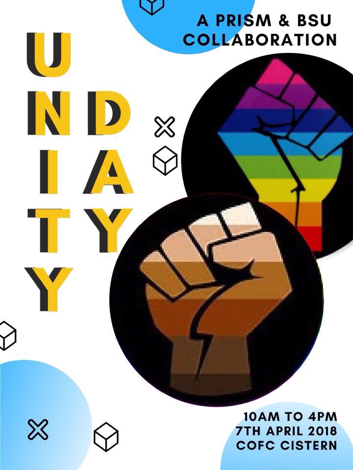 CofC_BSU's tweet photo. Join us and our LGBTQ+ alliance @CofCPRISM this Saturday for Unity Day from 10 am-4pm! There will be a panel that discuss racism and anti-blackness in the LGBTQ+ community, and anti-LGBTQ+ sentiment in the black community. You truly don’t want to miss it.✊🏽✊🏾✊🏿🌈 https://t.co/YilNExreNc