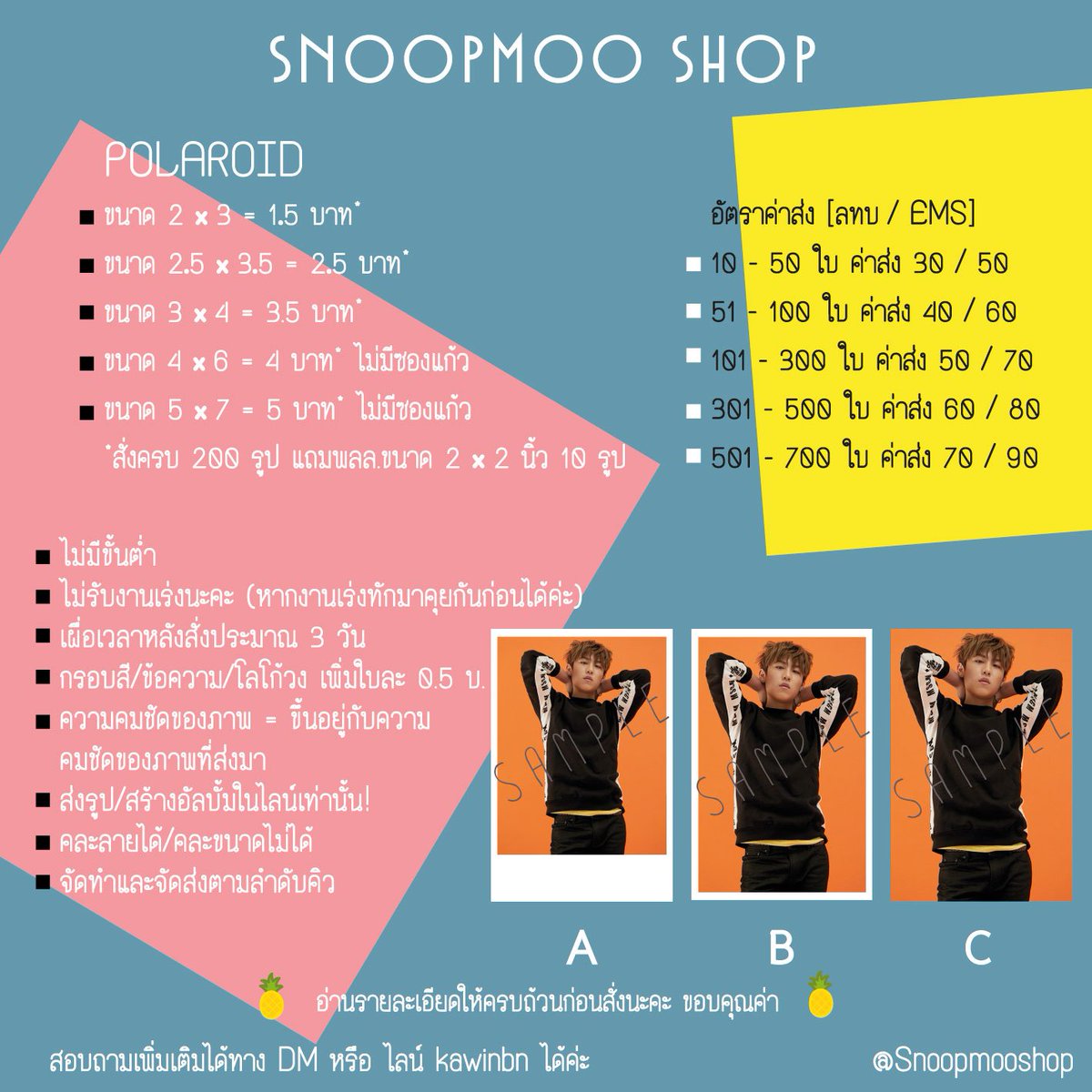 Snoopmooshop's tweet photo. สนใจสั่งได้เลยนะคะ 
#NUESTWinBKK #KIMHYUNJOONGinBkk #Choisooyoung1stFMinBkk #eyesonyouinbkk #ตลาดนัดรถไฟบังทัน #ตลาดนัดรวมด้อม #ตลาดนัดWANNAONE #ตลาดกัซ #ตลาดนัดnct #ตลาดนัดอากาเซ #GOT7WorldTour2018inbkk #Snoopupdate #goldenwaveinthailand #goldenwaveinthailand2018 https://t.co/qFNgLuN3aR