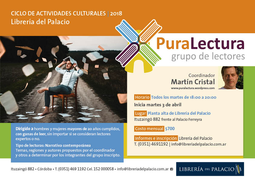 libdelpalacio's tweet photo. ¡Empezamos con toda las actividades culturales en Librería del Palacio! 
Hoy arranca Pura lectura con @martincristal72 
Mañana: ¡aPuro Cuento! con Javier Quintá
Sábado: ¡Imaginate! y Lunes: Vidas Imaginarias junto a @berto_rm 

¡¡Te esperamos!! https://t.co/jCyqAgyv8x