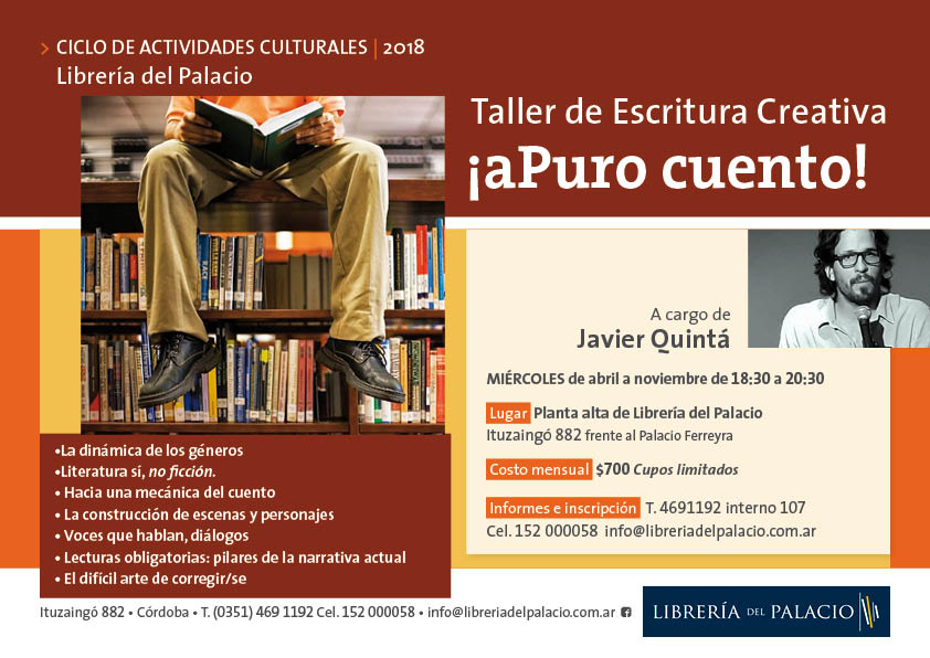 libdelpalacio's tweet photo. ¡Empezamos con toda las actividades culturales en Librería del Palacio! 
Hoy arranca Pura lectura con @martincristal72 
Mañana: ¡aPuro Cuento! con Javier Quintá
Sábado: ¡Imaginate! y Lunes: Vidas Imaginarias junto a @berto_rm 

¡¡Te esperamos!! https://t.co/jCyqAgyv8x