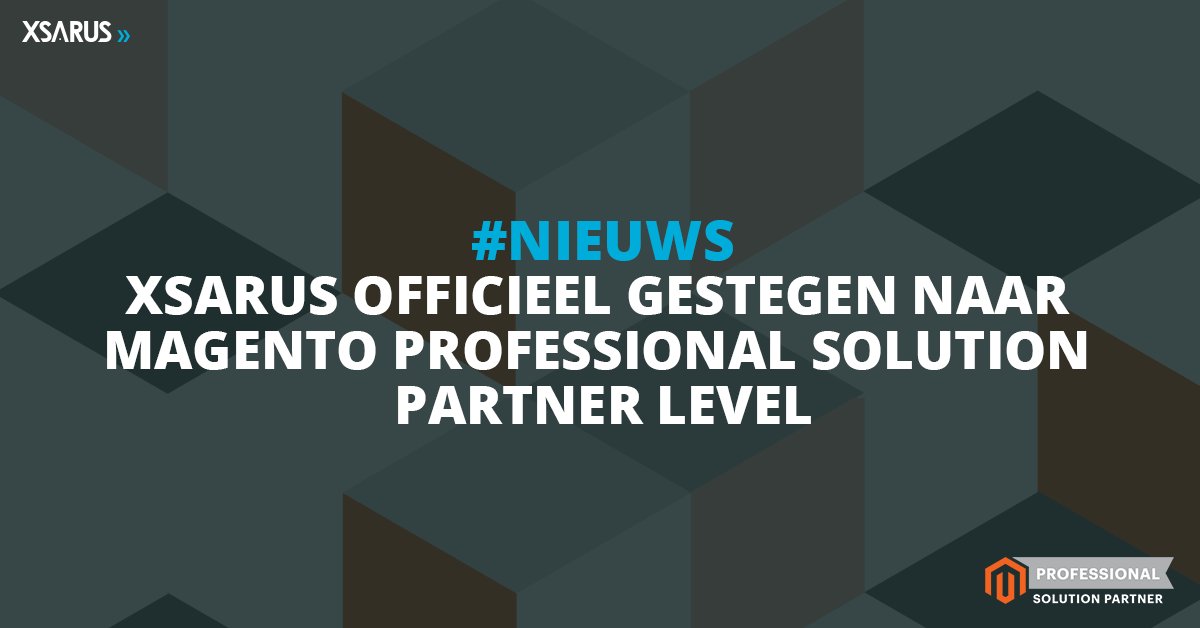 Vanaf vandaag mag XSARUS zich als één van de weinige bureaus in Nederland officieel @magento Professional Solution Partner noemen. Lees meer: xsarus.nl/nieuws/xsarus-… #magento #professional #partner