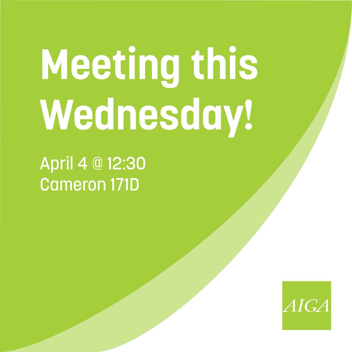 UNCCAIGA's tweet photo. MEETING TOMORROW Can’t wait to see you! https://t.co/1kKWXWDwzx