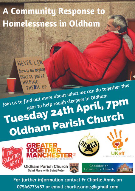 vicarofoldham's tweet photo. Whilst @OldhamCurate is on Easter Leave, enquiries may also be addressed to:
 vicarofoldham@gmail.com
@Oldham_Hour @OldhamCouncil @DioManchester #LoveOldham https://t.co/n3KXcrMH7D