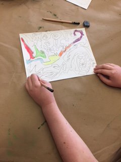 WinthropMPS's tweet photo. Started off today in fifth-grade art. Ss working on their one-line drawings. Looking forward to ending the day at Memorial Hall at the annual Winthrop Talent Show and 30 Acts of Awesome! #melroseps https://t.co/qJ7OuOPF0M