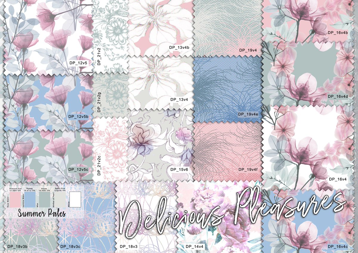 simplex_knit's tweet image. A little treat for you all this Tuesday afternoon - our BRAND NEW seasonal print boards for sublimation printing! #backtowork #lingerie #fabric #SS19