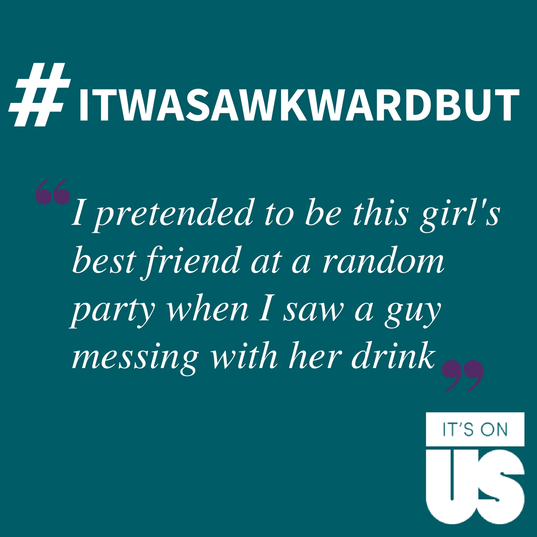 ItsOnUs's tweet photo. Today is our inaugural Greek Day of Action!
Have you ever acted or intervened when it was uncomfortable to put an end to a potentially dangerous situation?
Share your Active Bystander Stories using #ItWasAwkwardBut. https://t.co/L0RGCQioER