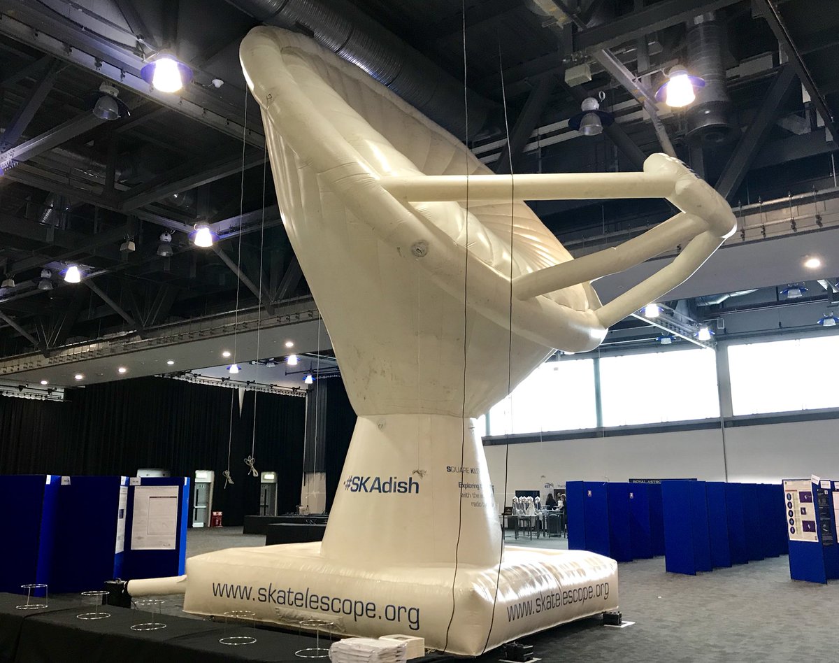 mariekebaan's tweet photo. #ewass2018 SKA press briefing/update in the exhibit hall at coffee break (4 pm) next to the inflatable dish. https://t.co/Nrv7REGVN6