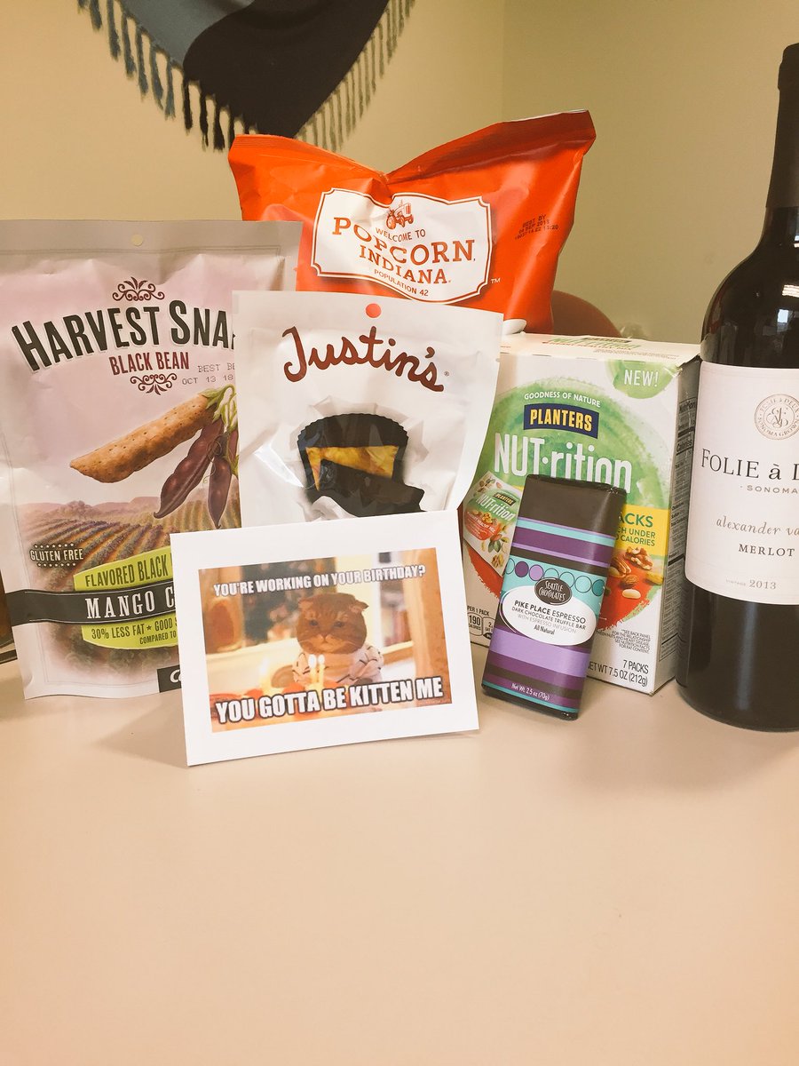 scienceempress's tweet photo. Happy birthday/Grant writing care package #LabLove #WebbLab https://t.co/g4S4TLNeMv