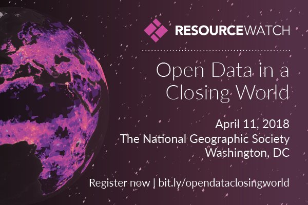Mark_EITI's tweet photo. Join us on April 11 for the launch of @resource_watch, a dynamic new platform that provides trusted and timely data for a sustainable future https://t.co/YIteN22Q2o  @WRIGovernance @worldresources #resourcewatch #opendata #dataviz https://t.co/X7ULWuBsMK