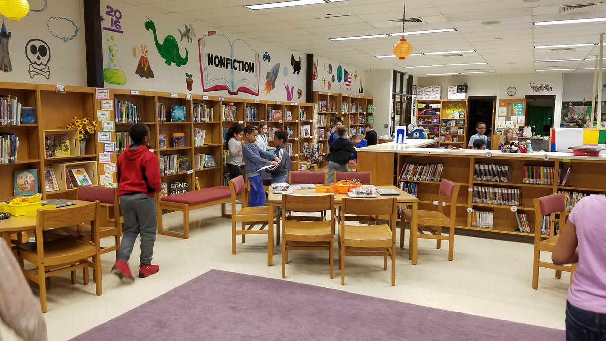 SOESlibrarylady's tweet photo. Thirds are back from #SpringBlink and on the #SpringScavengerHunt for #library materials to start off #4thquarter Check out these Smarties using @FollettLearning #Destiny to help them! #bcpslms #futurereadylibs #4Cs #slm18 @BCPSLMP https://t.co/NdwAmLvRQQ