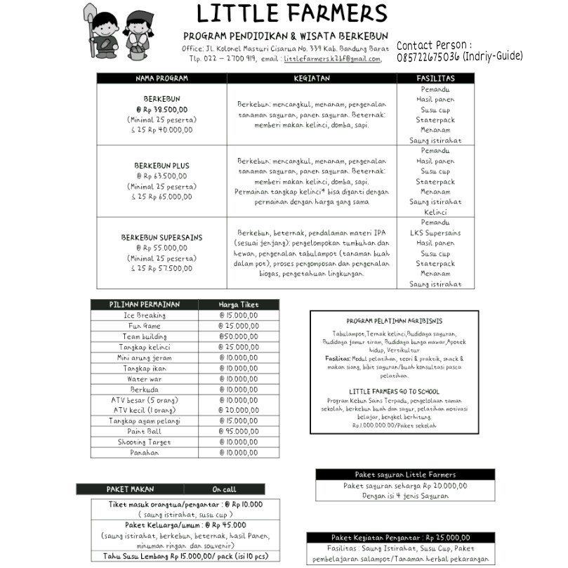 indriyfaith's tweet photo. Yosh! Yg mau belajar bertani dan beternak boleh banget nih ke sini #littlefarmers biar #asyik langsung ke alam 🙌. Hubungi saya untuk reservasi dan info lainnya yaa... ☺ https://t.co/XgOttkHrMd