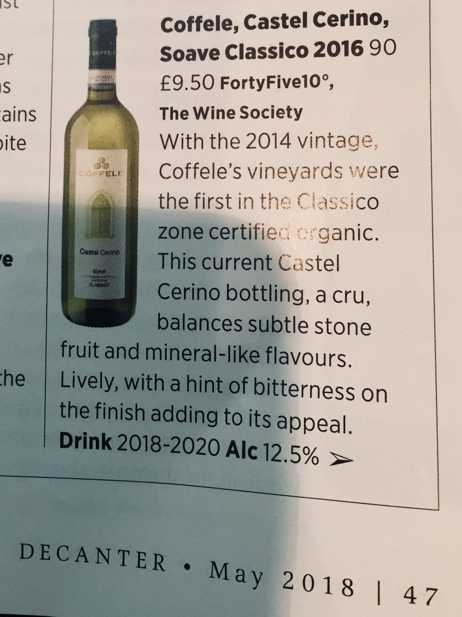 fortyfive10's tweet image. Well done @ChiaraCoffele! #90points with their lovely #castelcerino: great value wine! #soave #wine @Adam_somm @JacobKenedy @PetershamN @petershamcellar @sissygaratti @Tasteinwine