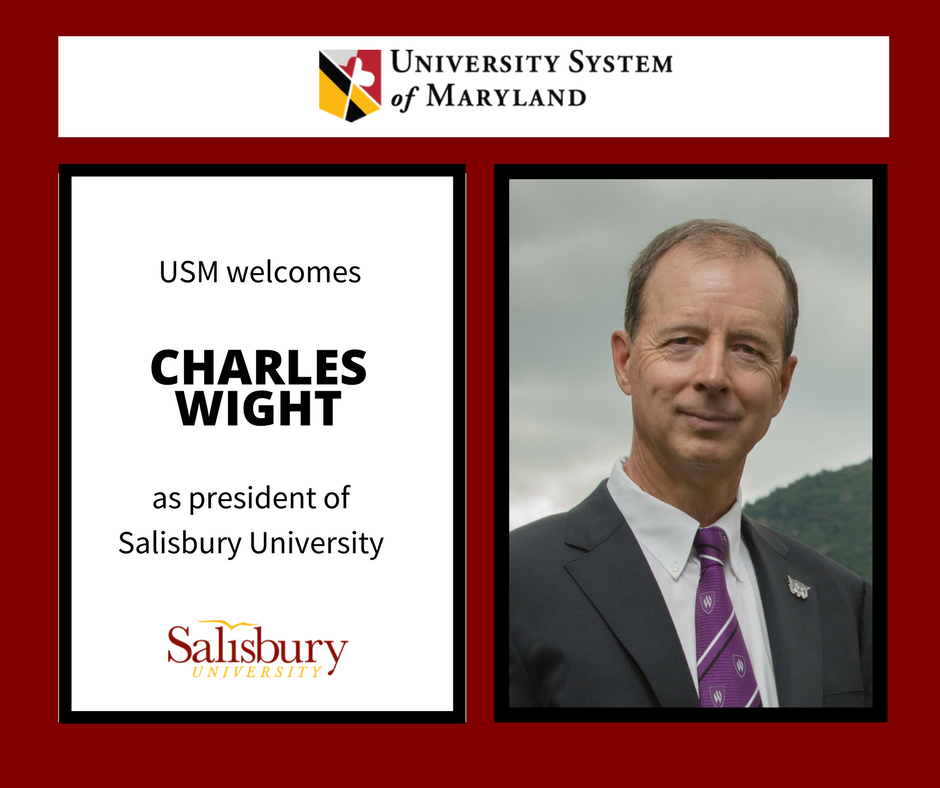 SalisburyU's tweet photo. Dr. Charles Wight Named New President of Salisbury University https://t.co/PTe3hxWPWM https://t.co/RbyuOuaZ9G