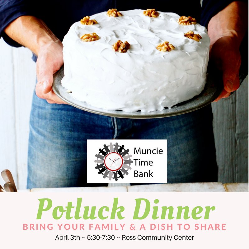 Pink_Leaf_IN's tweet photo. Curious about Time Banking?  Join the crew with Muncie TimeBank  for their Potluck Dinner tonight at 5:30p for a delicious and educational evening! https://t.co/p5gAntft0g