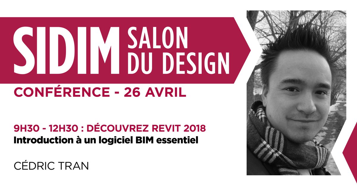 _INT_design's tweet image. Cédric Tran vous enseignera les bases de cet outil puissant et incontournable, qui permet de dessiner un bâtiment en 3D, de gérer de l’information graphique et non graphique et d’assurer la gestion d’un projet numérique à plusieurs niveaux.

Billets : sidim.com/billetterie