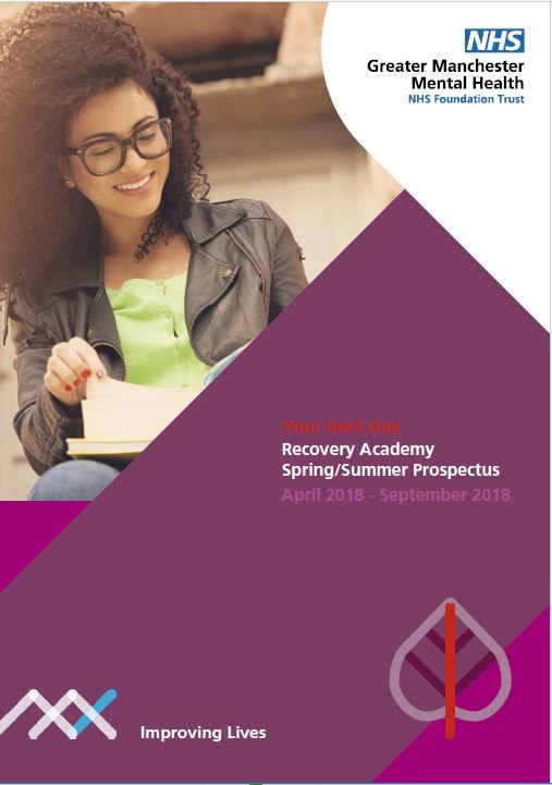 GMMH_NHS's tweet photo. The #RecoveryAcademy Spring/Summer 2018 prospectus was launched today! 

It's packed full of free courses to support people with their mental health and/or alcohol and drug problems. Read more here: https://t.co/8zKJELvsZ8 https://t.co/Hjc0NiIgm9