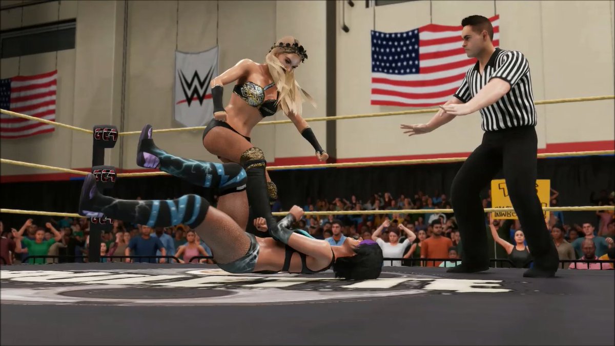 GCAWRESTLING2K's tweet photo. On #GCARoulette yesterday, the new #GCA Queen Of eXtreme Champion, @realCodieHEEL was chosen to face @xMarilynnMarie in some non-title, singles action! Marilynn would pick up the win &amp; would add insult to injury by ambushing Miss Lightning In A Bottle post-match. #GCAWrestleVerse https://t.co/ZgUVxvpiDX