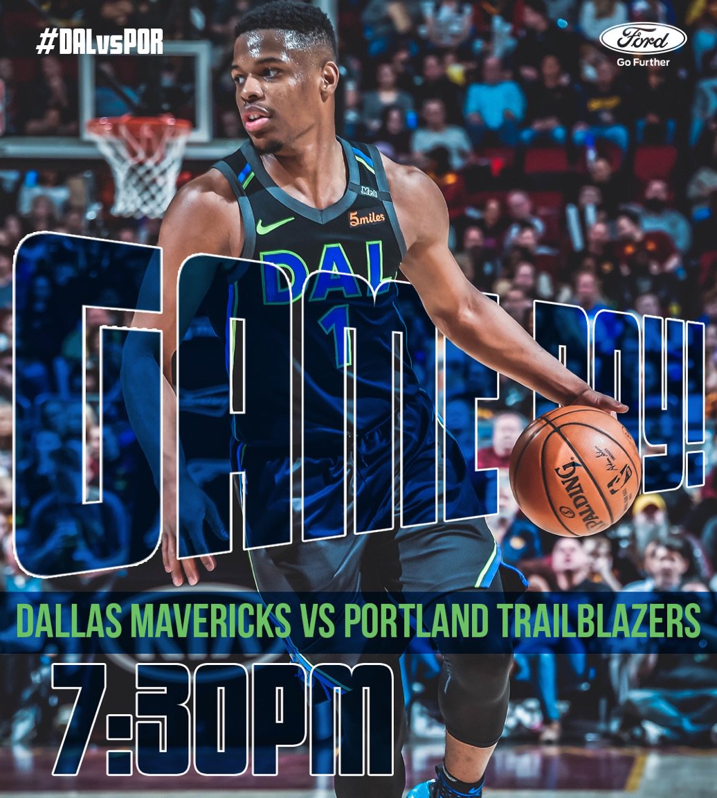 dallasmavs's tweet photo. GAME DAY! It's a #CityEdition night as the Mavs take on the Trail Blazers!
🚪: 6PM CT
🏀: 7:30PM
📍: @AACenter
📺: TXA21
📻: @1033fmESPN &amp; 1270 KLFC
🎟: https://t.co/pMZUKK5MxG
#MFFL #DALvsPOR https://t.co/NSUzy6sDrO