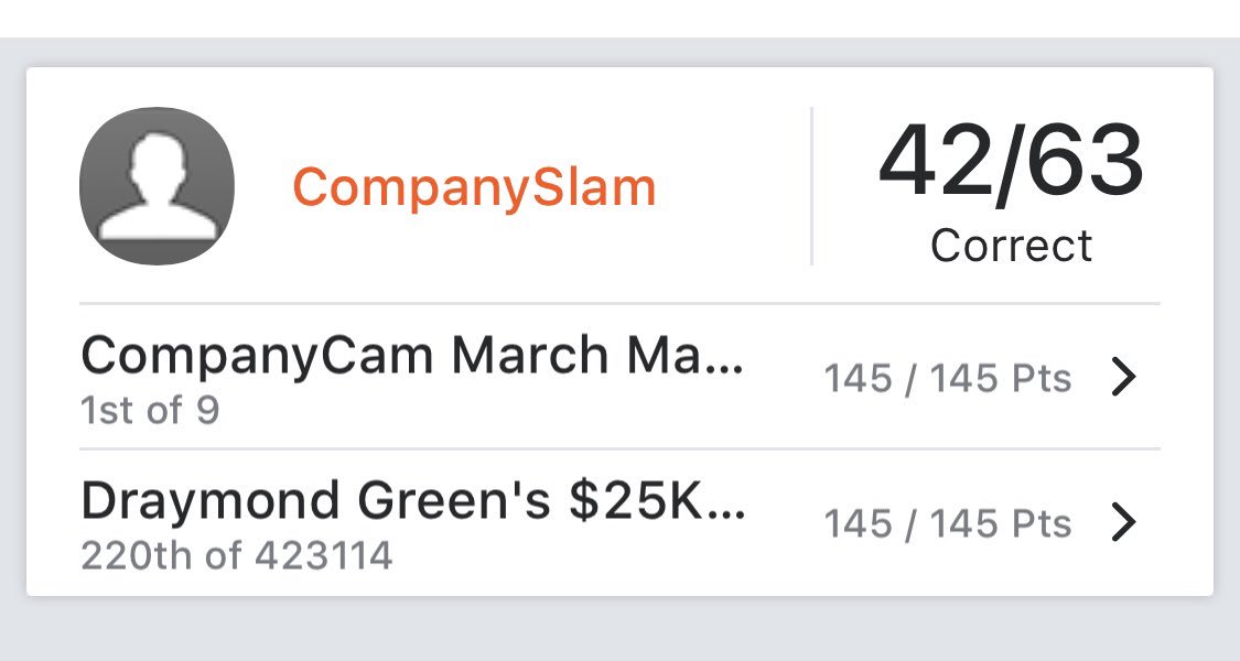 Likely the closest I'll get to winning $25K... #220th #MarchMadness2018
