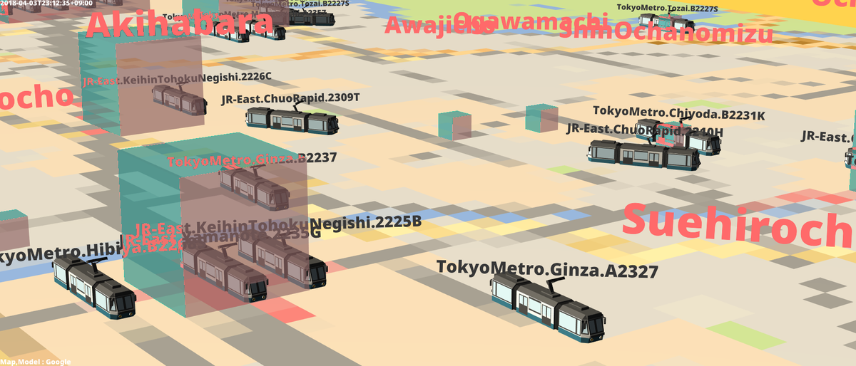 webtrainmap's tweet image. 神田駅周辺の現在の様子をお届けします。
train.utautattaro.com 

#ウェブゲージ