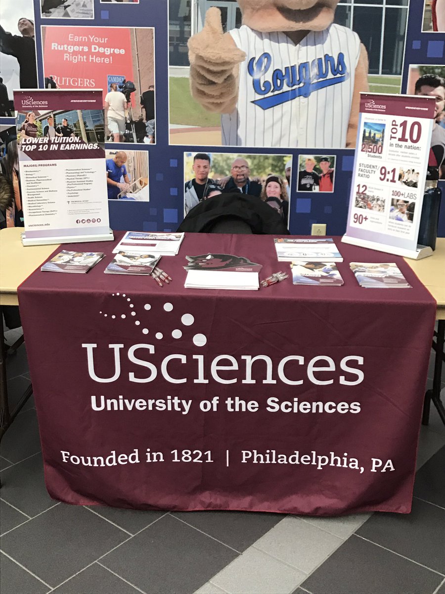 USciencesXfer's tweet image. Good morning @camdencc ! Come visit us in the Connector Building today to lean more about our programs, articulation agreement, scholarships and more! #camdencc #ptk #proveneverywhere #transfer