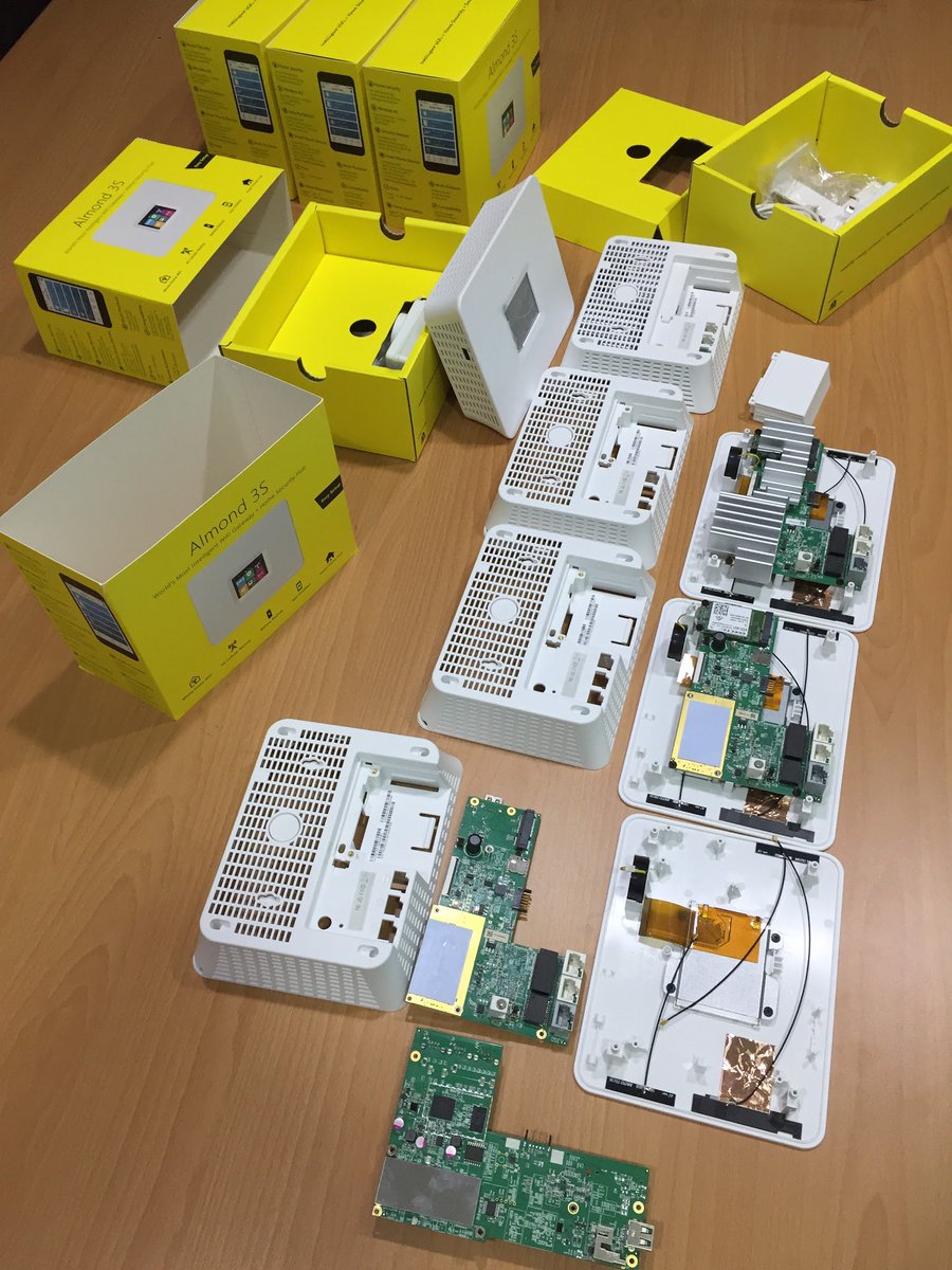 Securifi's tweet photo. We're almost there with the completion of Almond Guard development. Here are pictures of Almond 3S Prototypes https://t.co/Kd3JeNexYd