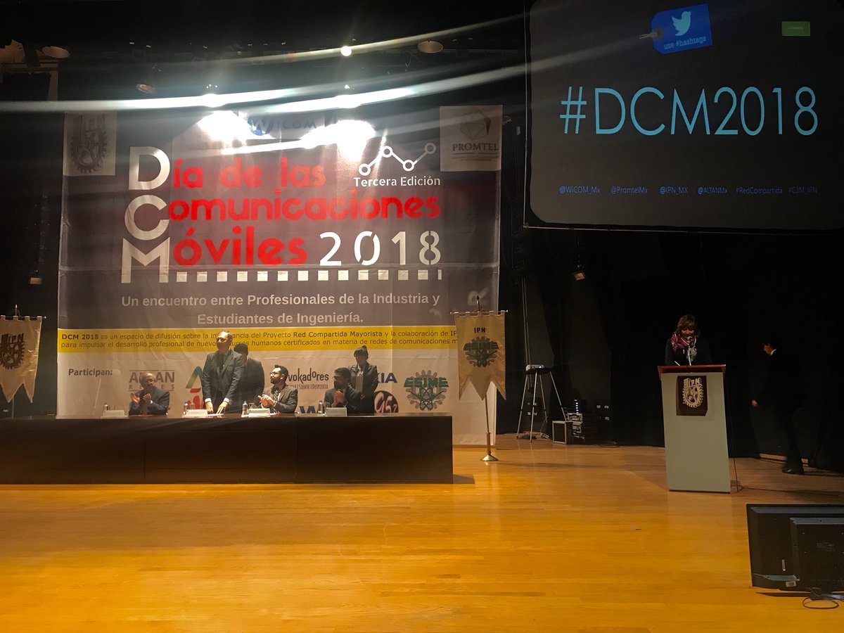 PromtelMx's tweet photo. @PromtelMx participa en el evento #DCM2018 que organiza el @IPN_MX, cuyo tema principal es la importancia de la #redcompartida y la colaboración entre ambas instituciones https://t.co/KD6USGc4p9