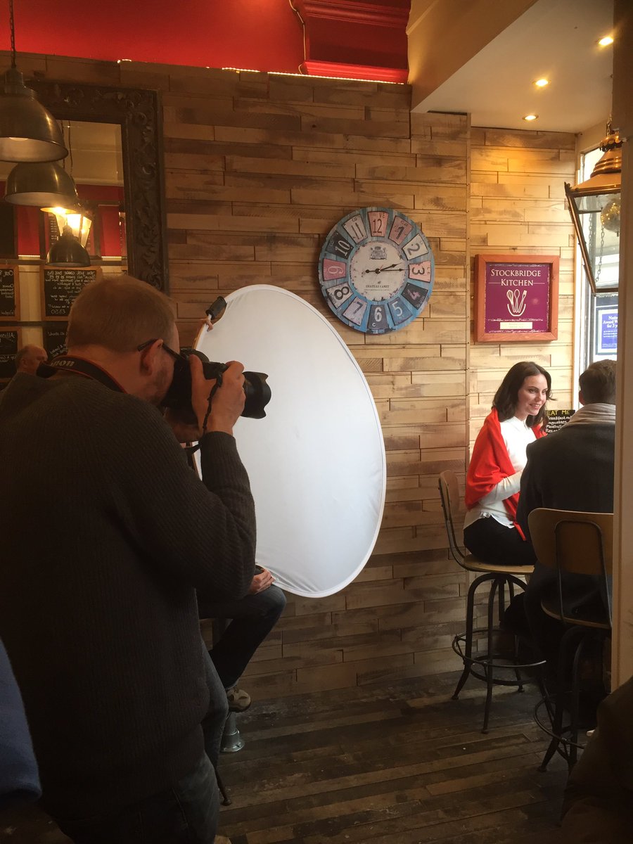 kitstockbridge's tweet photo. Today is all about cakes and cashmere!! Our wee shop is hosting a photo shoot for #BruachCashmere with their stunning knitwear...much needed in this weather!!
Lovely team and crew behind the scenes too! Great fun! https://t.co/JzXeV2KsNk