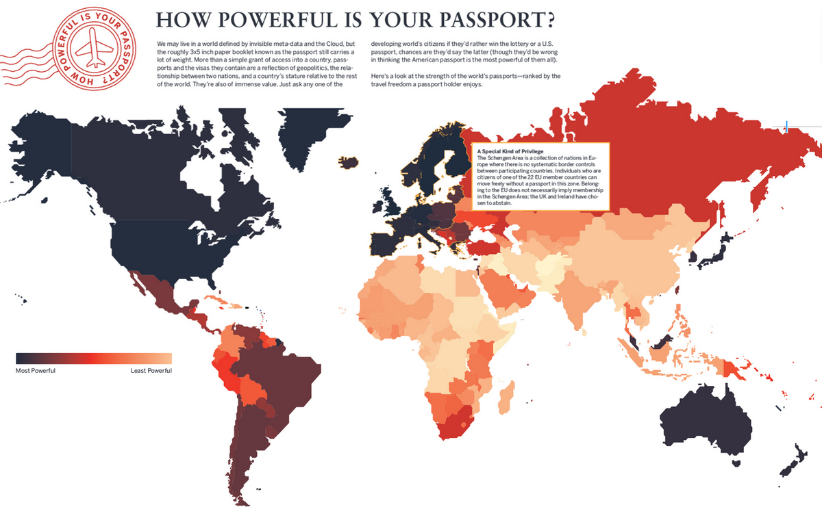 geoawesome_dgtl's tweet photo. #GeoawesomeMapOfTheDay How powerful is your passport? via GOOD https://t.co/tPMpm4j2Gw https://t.co/Ly0kR7Pnth