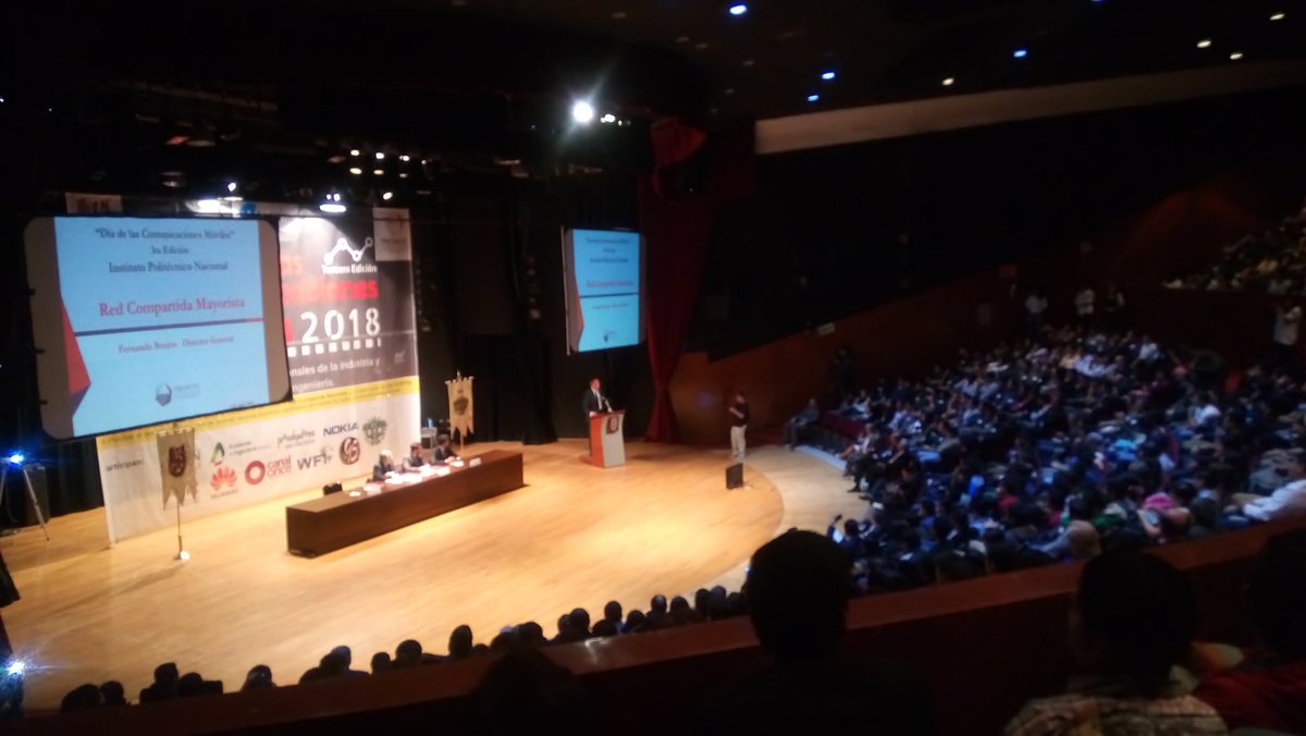 IPN_MX's tweet photo. Día de las Comunicaciones Móviles 2018. Un encuentro entre Profesionales de la Industria y Estudiantes de Ingeniería. #DCM2018 #ESIME  #TerceraEdición #RedCompartida #SerPolitécnico https://t.co/WfMFhw83XL