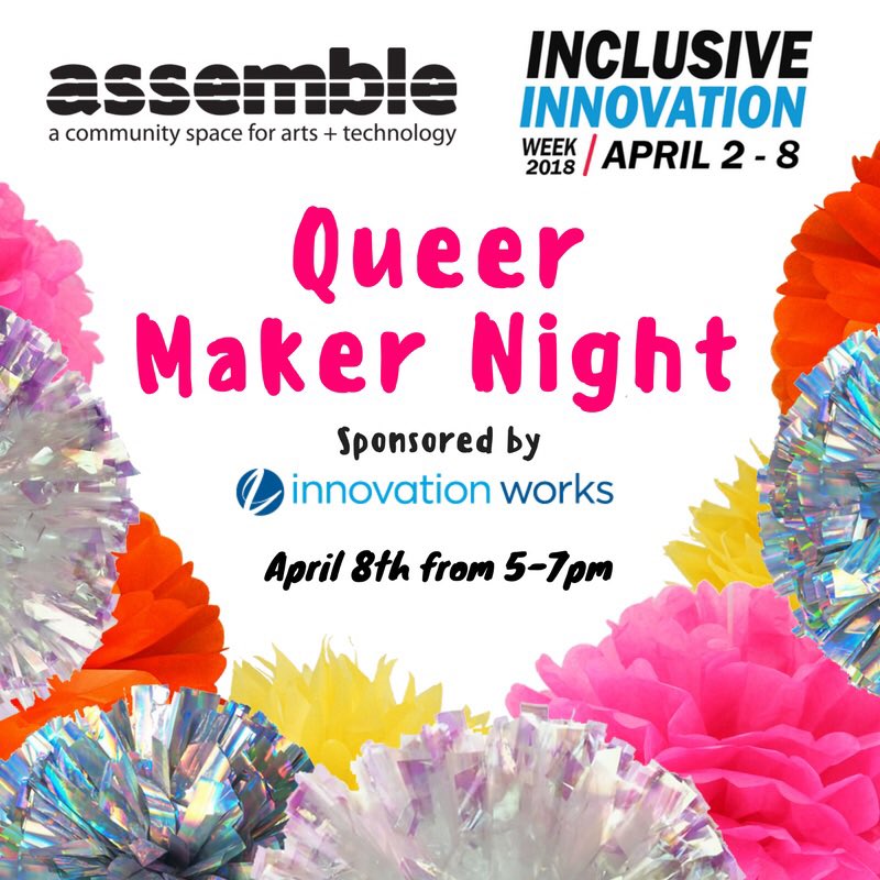 assemblepgh's tweet photo. Make your own DIY pins at Queer Maker Night sponsored by @iwpgh
Read more here: https://t.co/5B2h87lIr7 🌈 #inclusiveinnovation #inclusiveinnovationweek2018 #queermakers #queercreatives #queerart #lgbtart #weinnovatepgh @InnovatePGH https://t.co/P1lEMb5u51