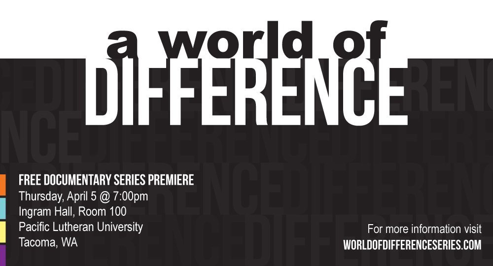 PLUMediaLab's tweet photo. The Tacoma premiere of MediaLab’s A World of Difference is only 2 days away. For more info about the episodes check out Helen Smith's Tacoma Weekly article. See you on April 5 at 7:00pm in Ingram Hall room 100 on PLU’s campus for the big event! 
https://t.co/HChFiURKlP https://t.co/tyQB5utscr
