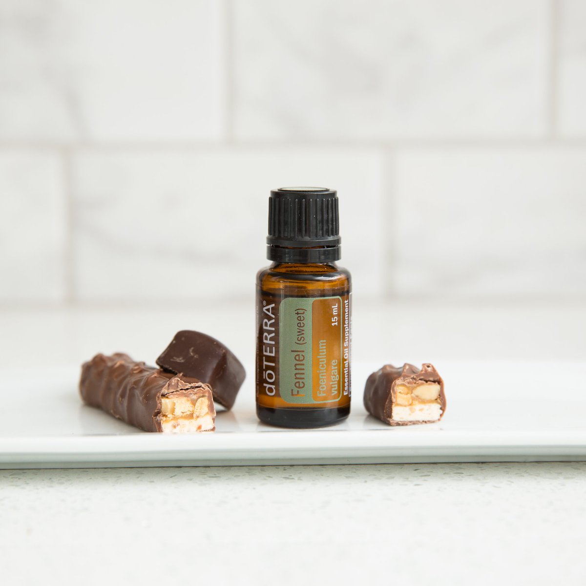 Have a sweet tooth? Add one drop of Fennel to your water or tea when craving sweets.